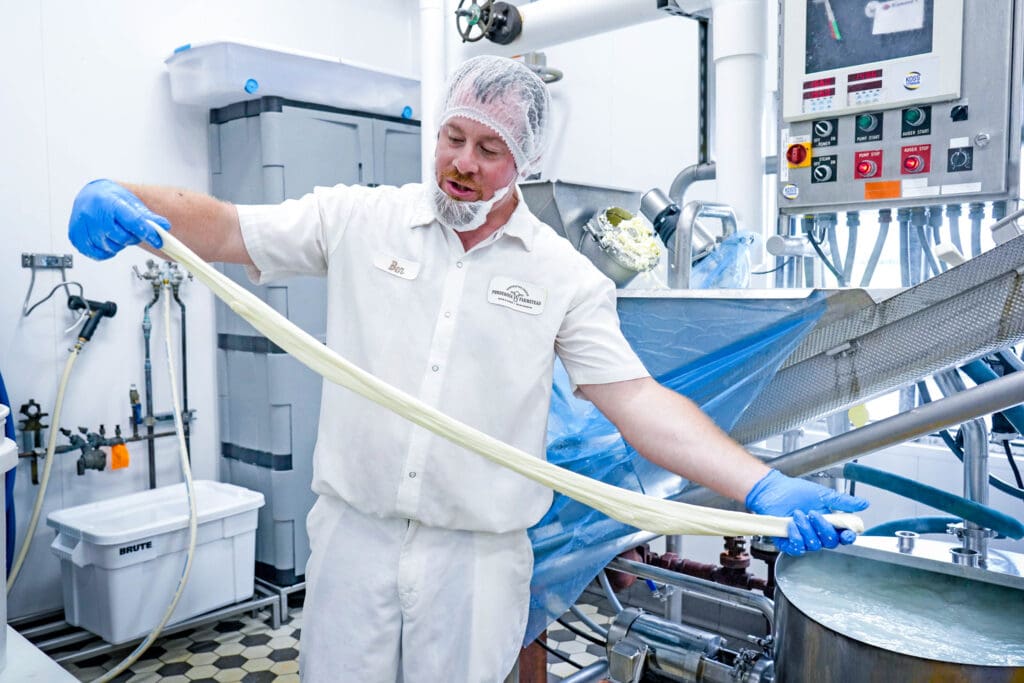 Checking the Mozzarella Cheese