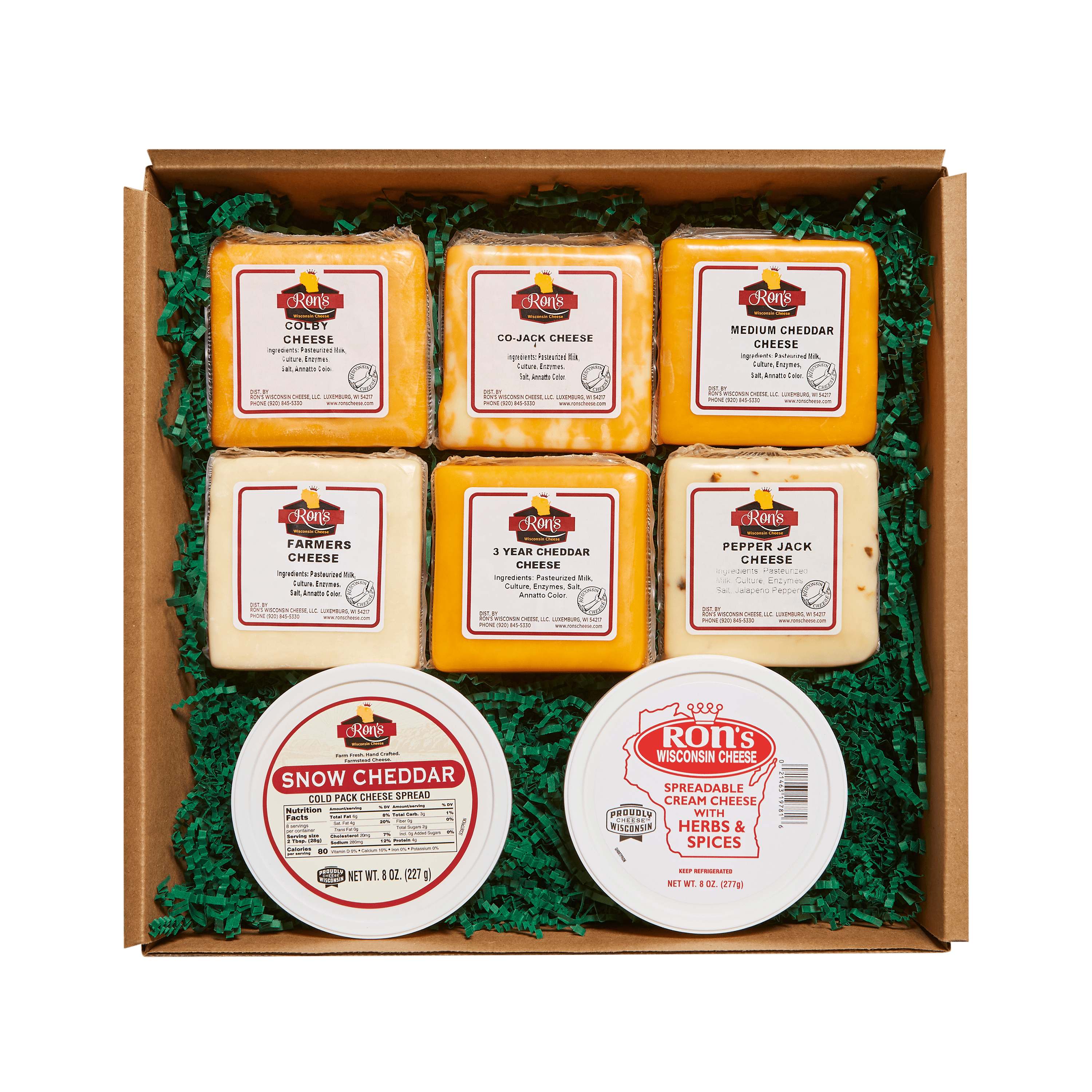 Ron's Wisconsin Cheese Cheese Lovers Gift Box